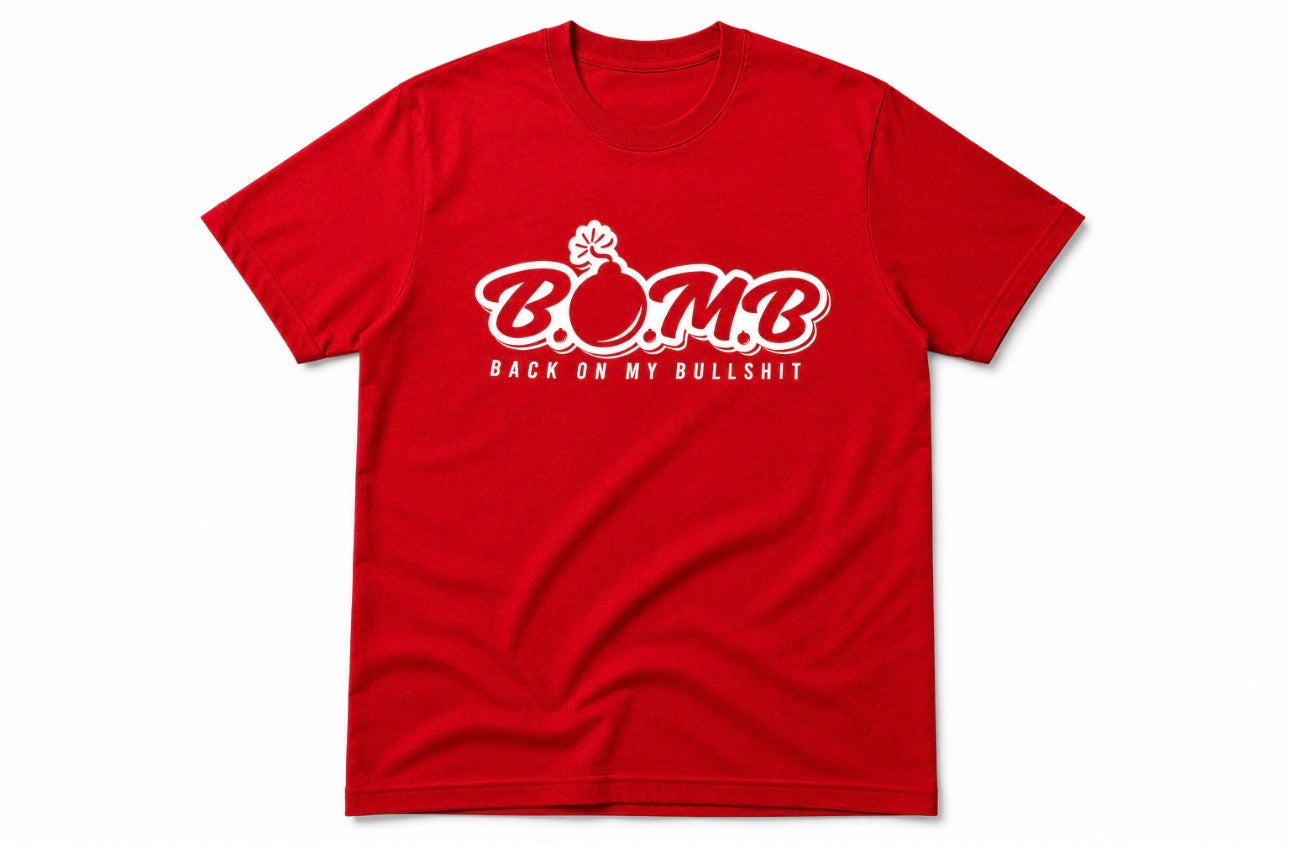 B.O.M.B Tee (White logo}