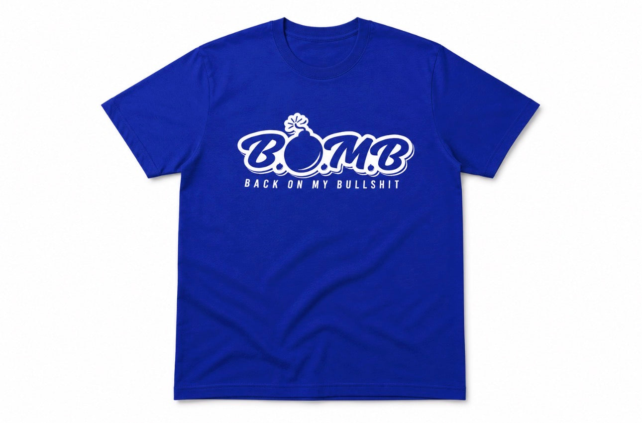 B.O.M.B Tee (White logo}
