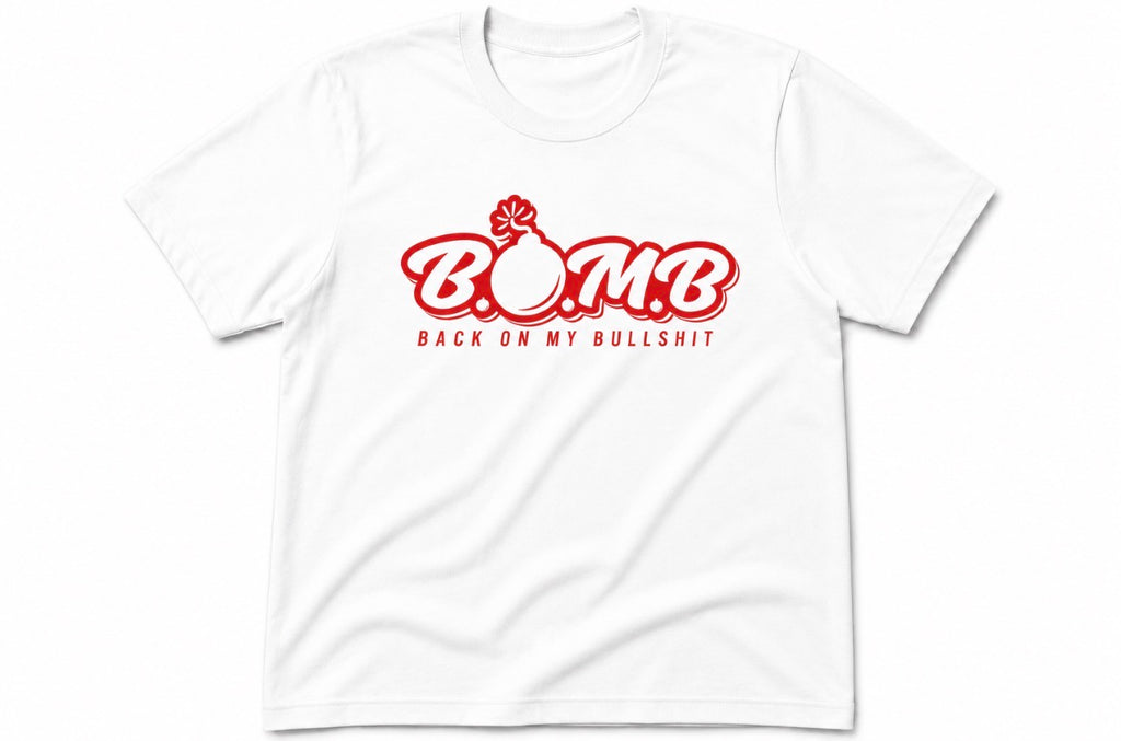B.O.M.B Tee (White logo}
