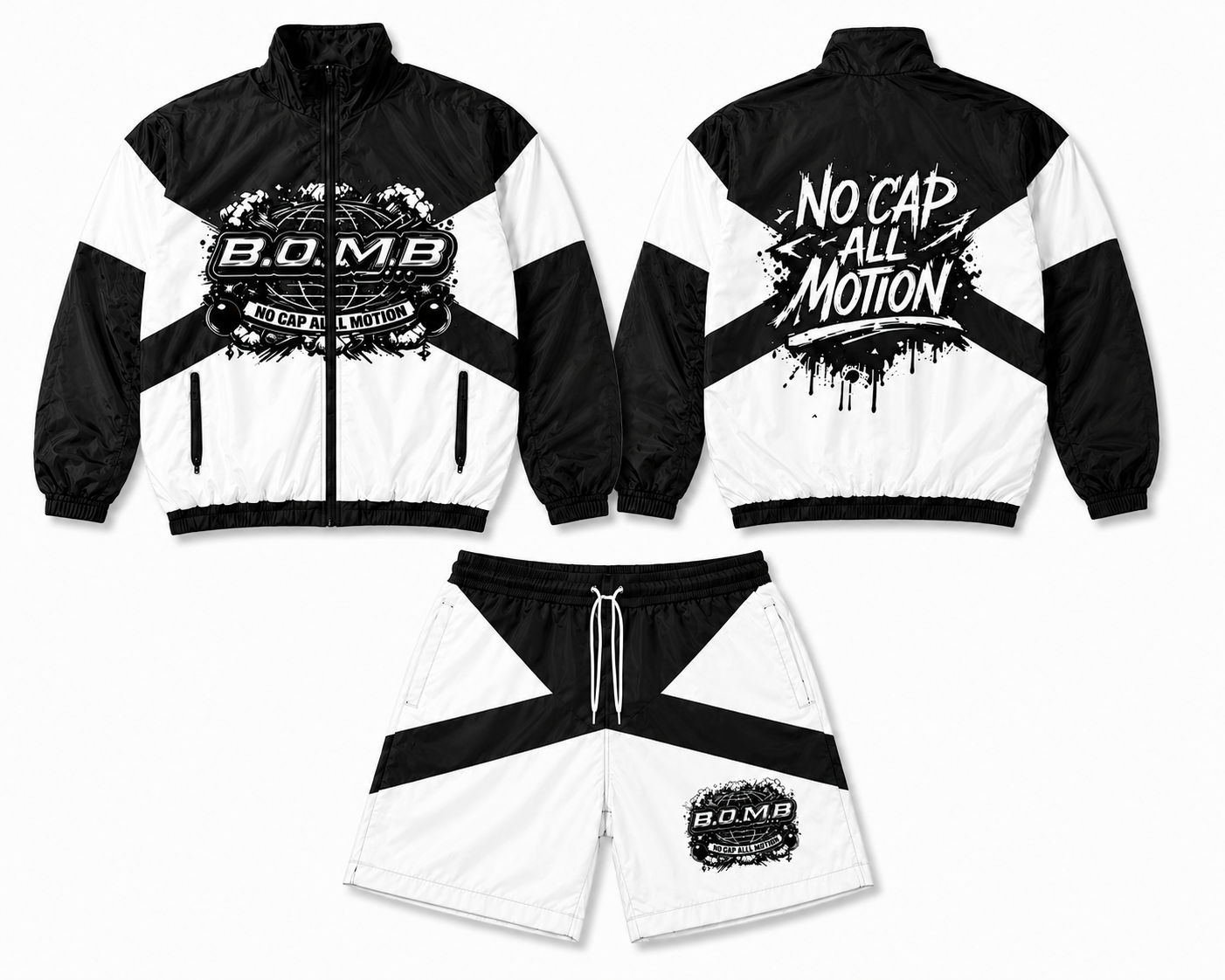 BOMB Motion Windbreaker Short Set