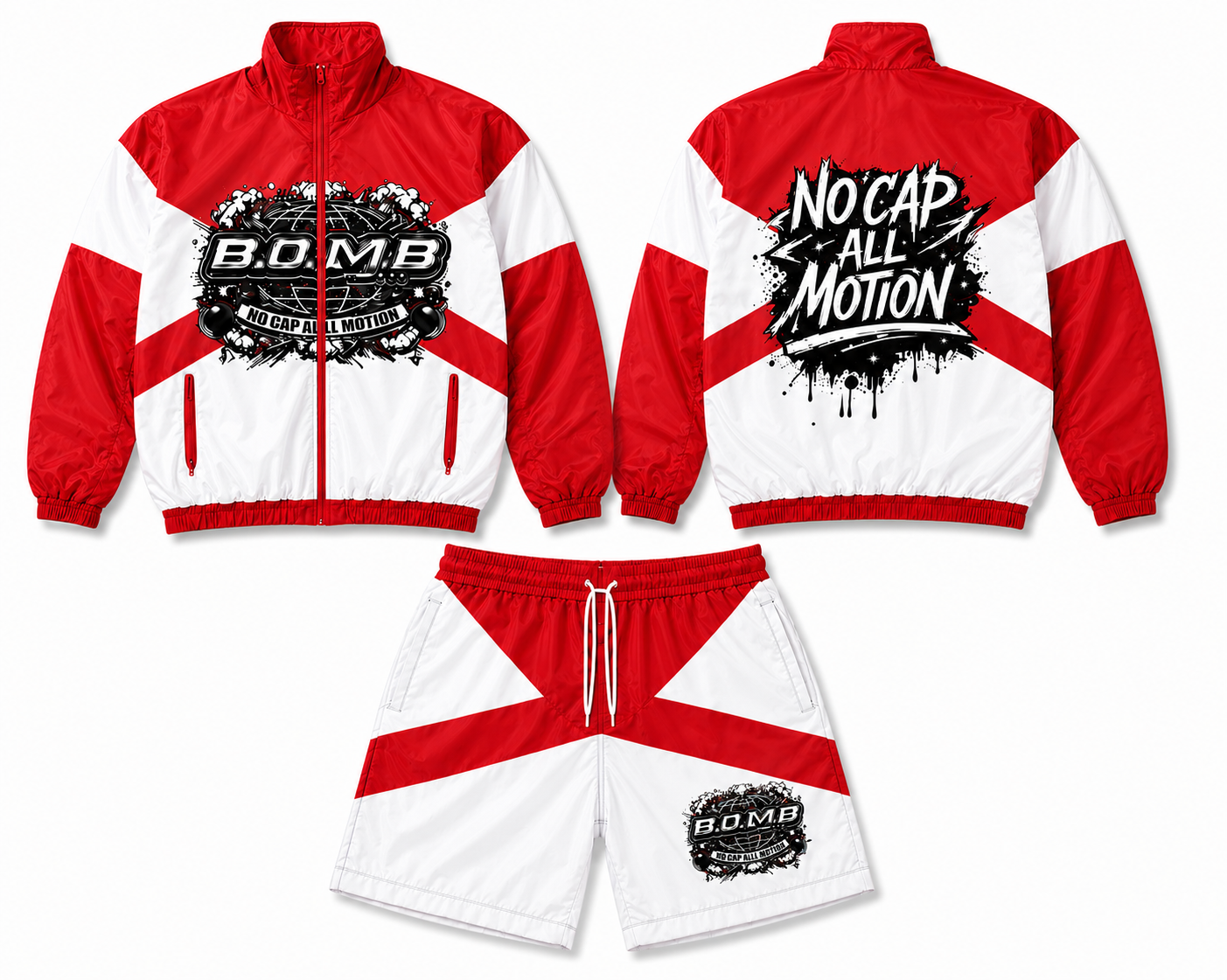 BOMB Motion Windbreaker Short Set