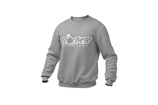 All White B.O.M.B Logo Sweatshirt